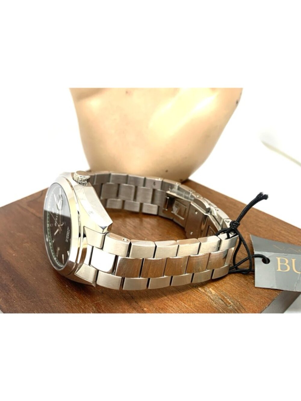 Bulova Men's Watch 96B429 Surveyor Automatic Green Dial Stainless Steel 39mm - Picture 9 of 14